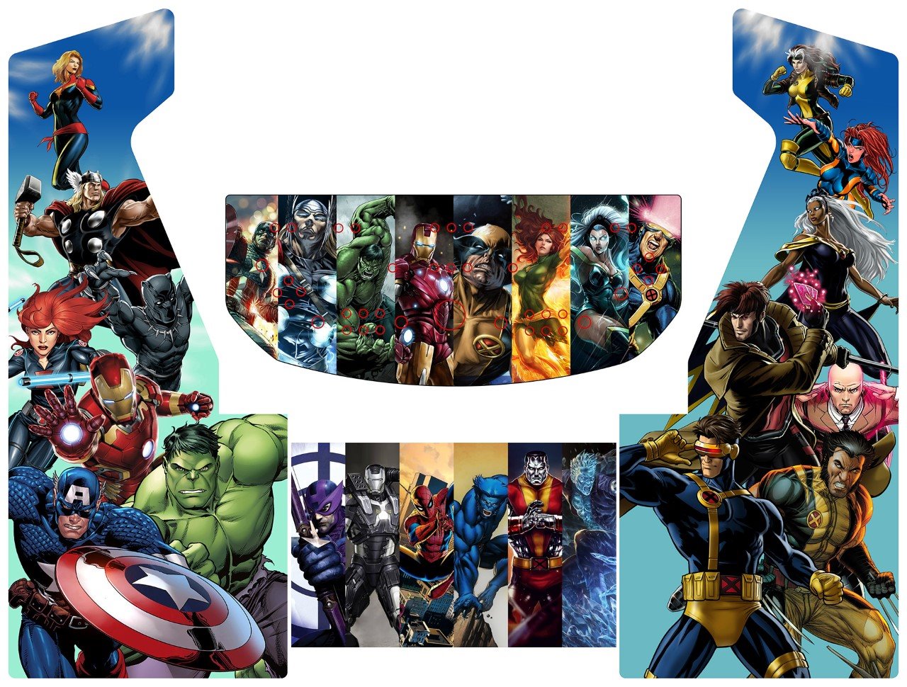 Marvel Super Heroes w Vertical Panes